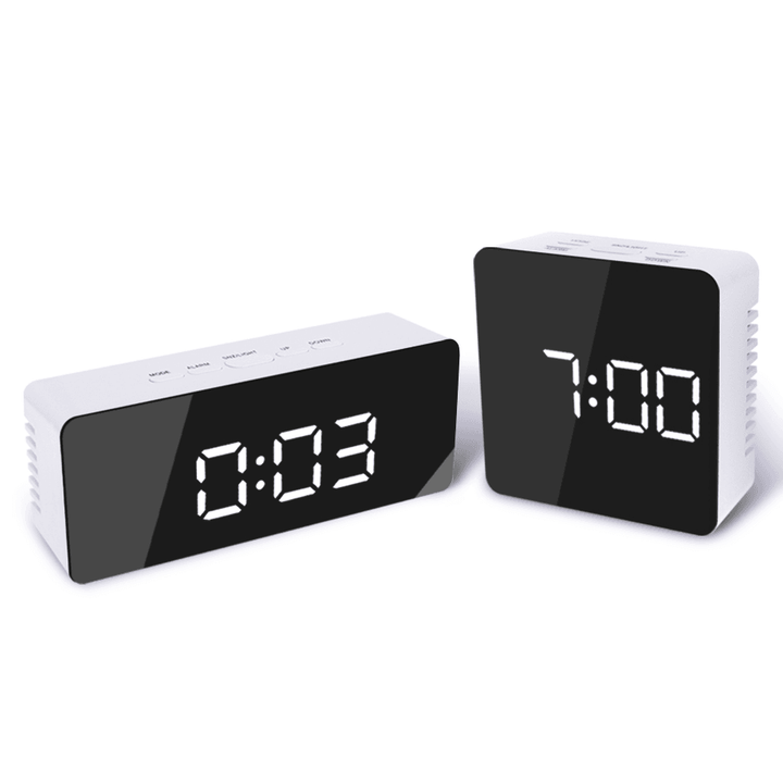 [2019 Third Digoo Carnival] Digoo DG-DM1 Wireless USB Mirror LED Digital Therometer Temperature Night Mode Black Alarm Clock