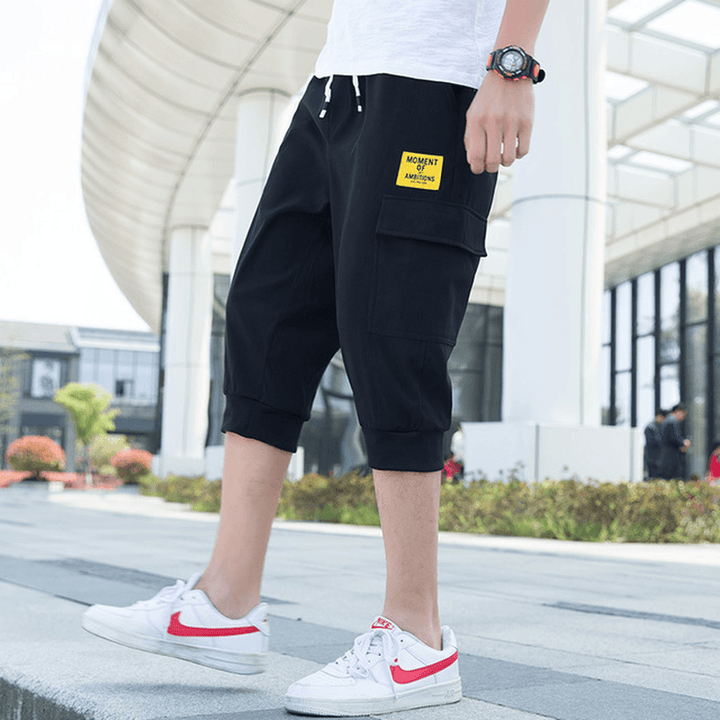 Men'S Casual Shorts Season New Fashion Casual Thin Section 7 Seven Pants Men'S Trend Tooling Shorts