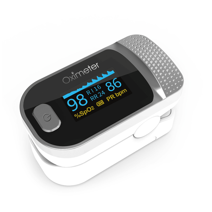 Boxym Finger Pulse Oximeter Respiratory Rate SPO2 PI PR Blood Oxygen Saturation Monitoring for Blood Oxygen Monitor