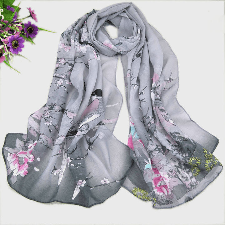 Chiffon Printed Chiffon Scarf for Women