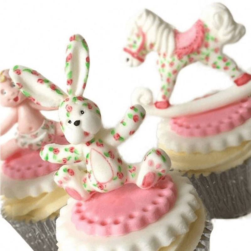 3D RABBIT Easter Bunny Silicone Mould Fondant Cake Baking Molds M116 Cupcake Tools Kitchen Accessories