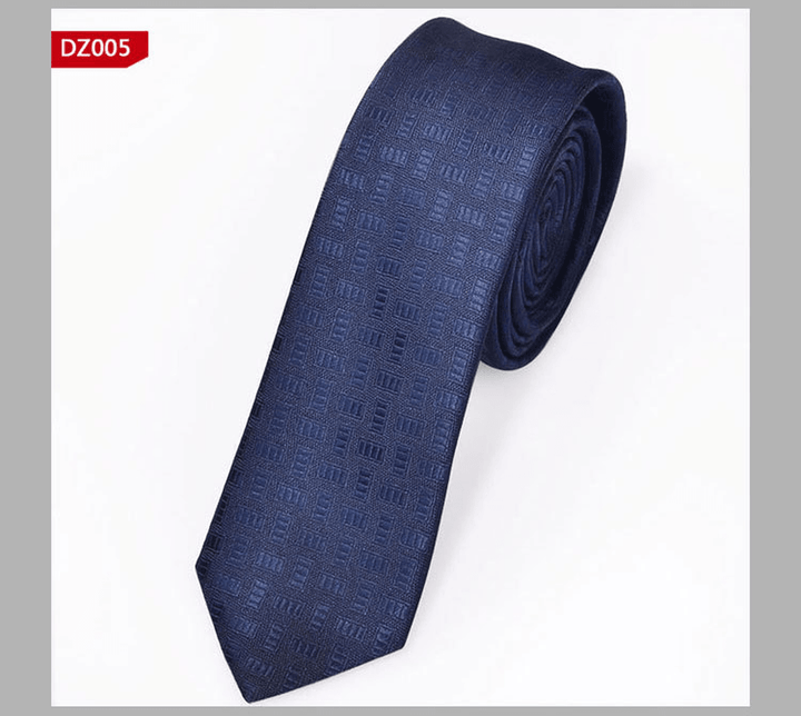 British Style Polyester Yarn Dyed Male 5Cm Narrow Tie