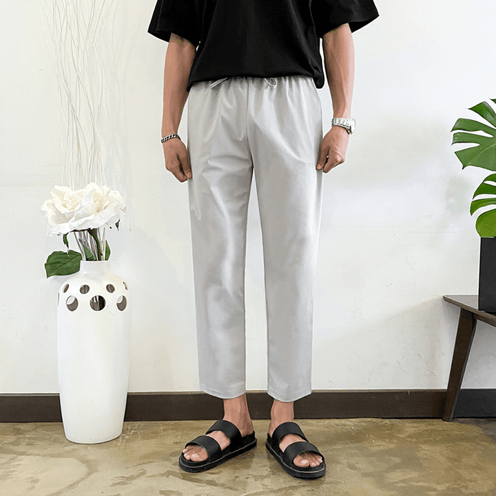 Men'S Ninth Casual Pants Men'S Korean Style Pants