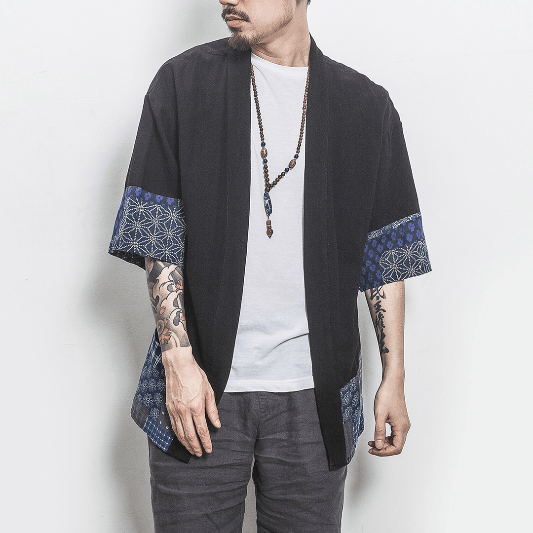 Cotton and Linen Retro Chinese Cardigan Tang Suit Men'S Clothing