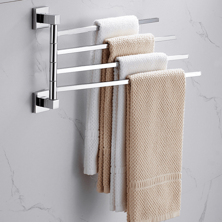 2/3/4 Poles Stainless Stainless Steel Rotating Towel Rack Bath Rail Hanger Towel Holder