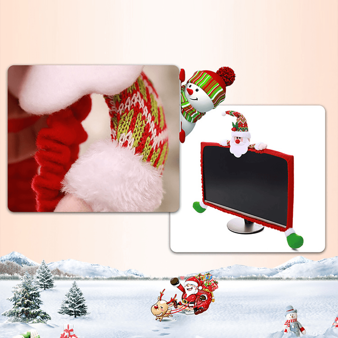 3 Style Christmas Computer Laptop LCD Screen Monitor Decor Cover Suit 19-27"