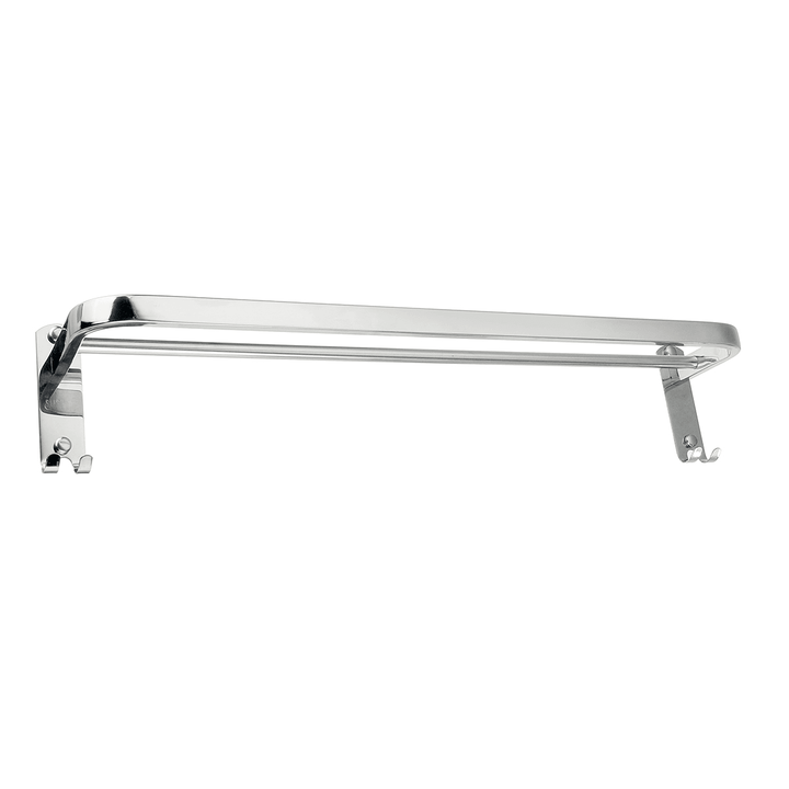 Stainless Steel Perforated Towel Rack Double Rod Shelf Strong Bearing