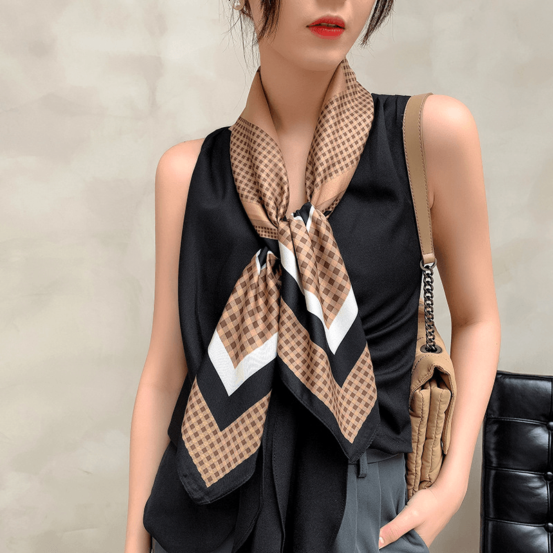 Retro Women'S Simple All-Match Western Fashion Temperament Twill Scarf