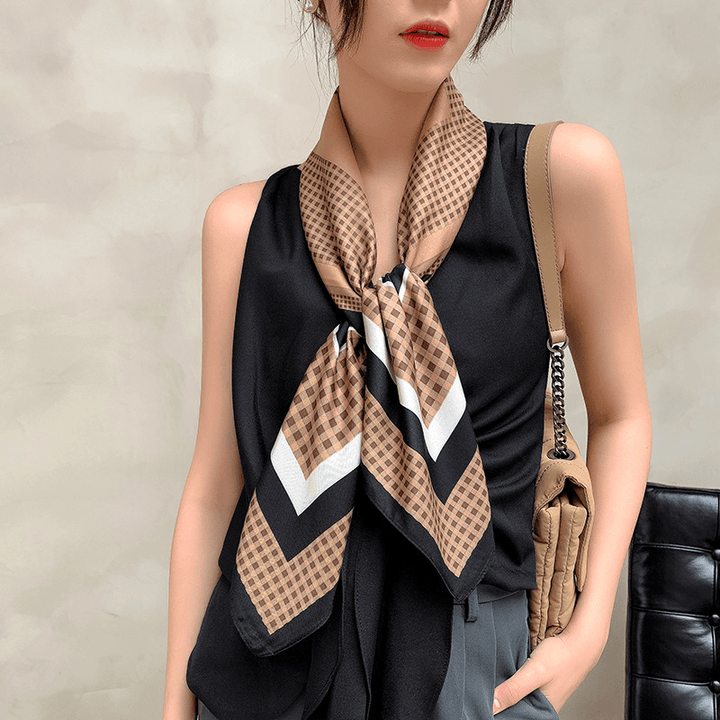 Retro Women'S Simple All-Match Western Fashion Temperament Twill Scarf