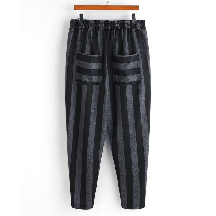 Stripe Narrow-Legged Loose Harem Pants