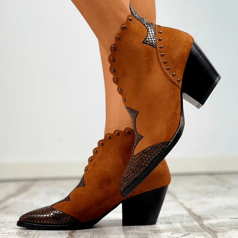 Women plus Size Suede Laciness Breathable Ankle Boots