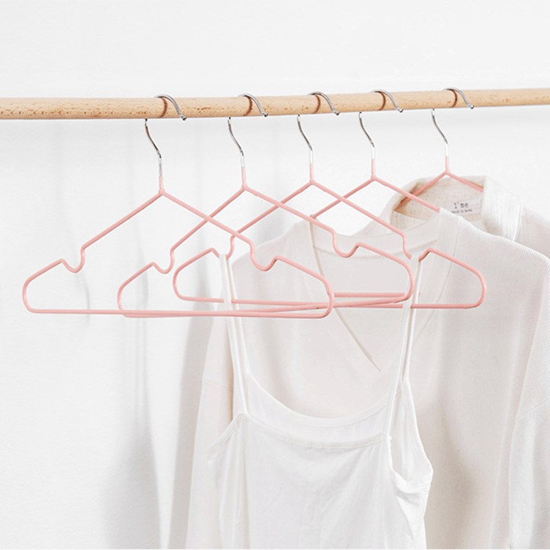 10Pcs/Set 40Cm Metal Clothes Hangers Strong Clothes Rack for Adult Anti-Skid Closet Organizer