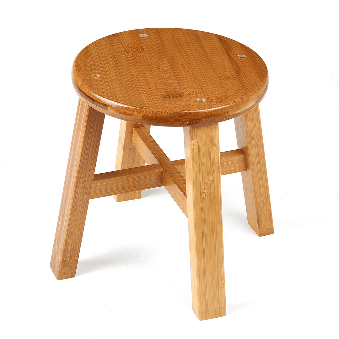 Circular Solid Wooden Stool Small Bench Sofa Tea Table Chair Shoe Bench Stool for Children'S Adult Stool Living Room