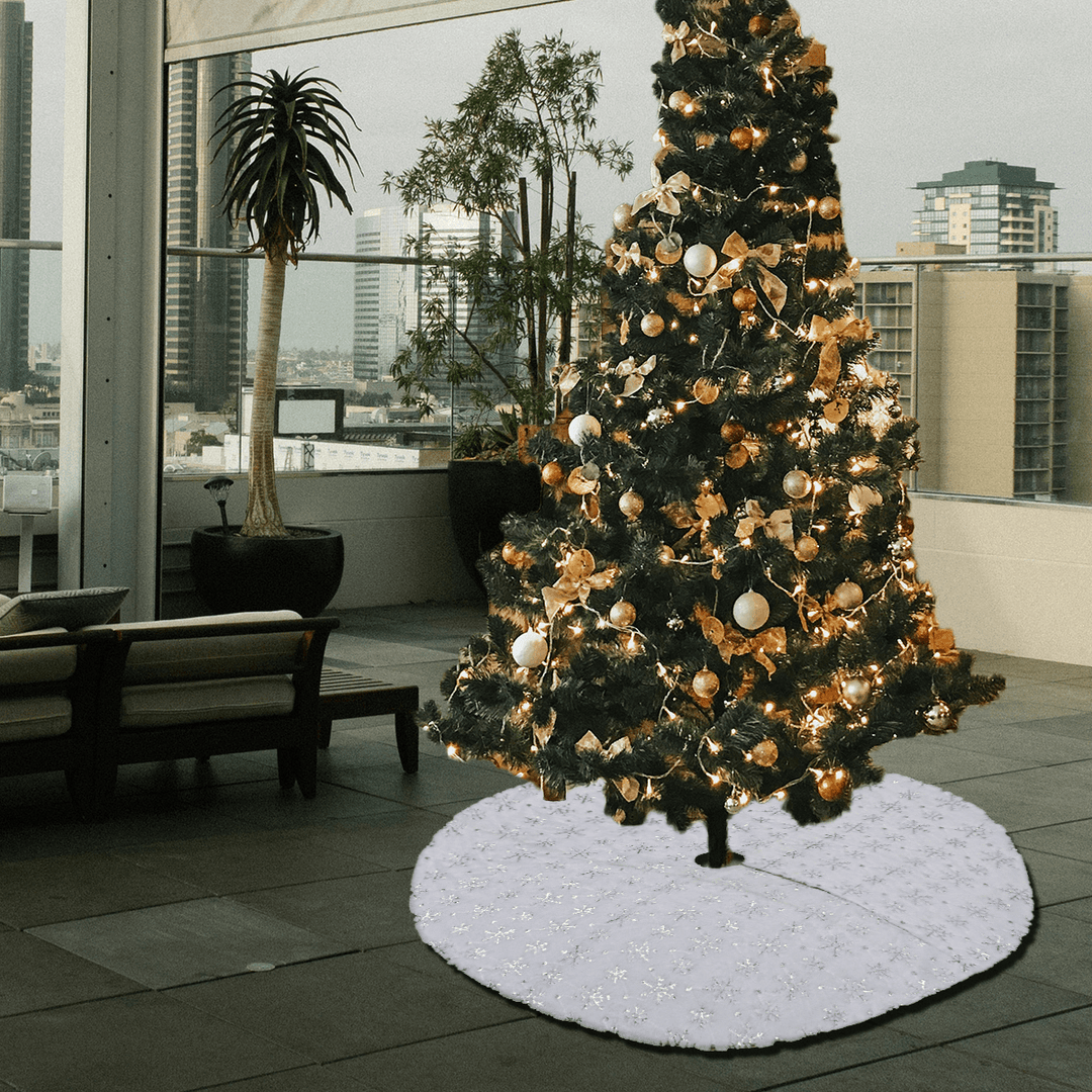 90/120Cm Christmas Tree Skirt Tree Skirt Mat under the Tree Christmas Decorations for Home Snowflake 2020 Christmas Tree Foot Carpet