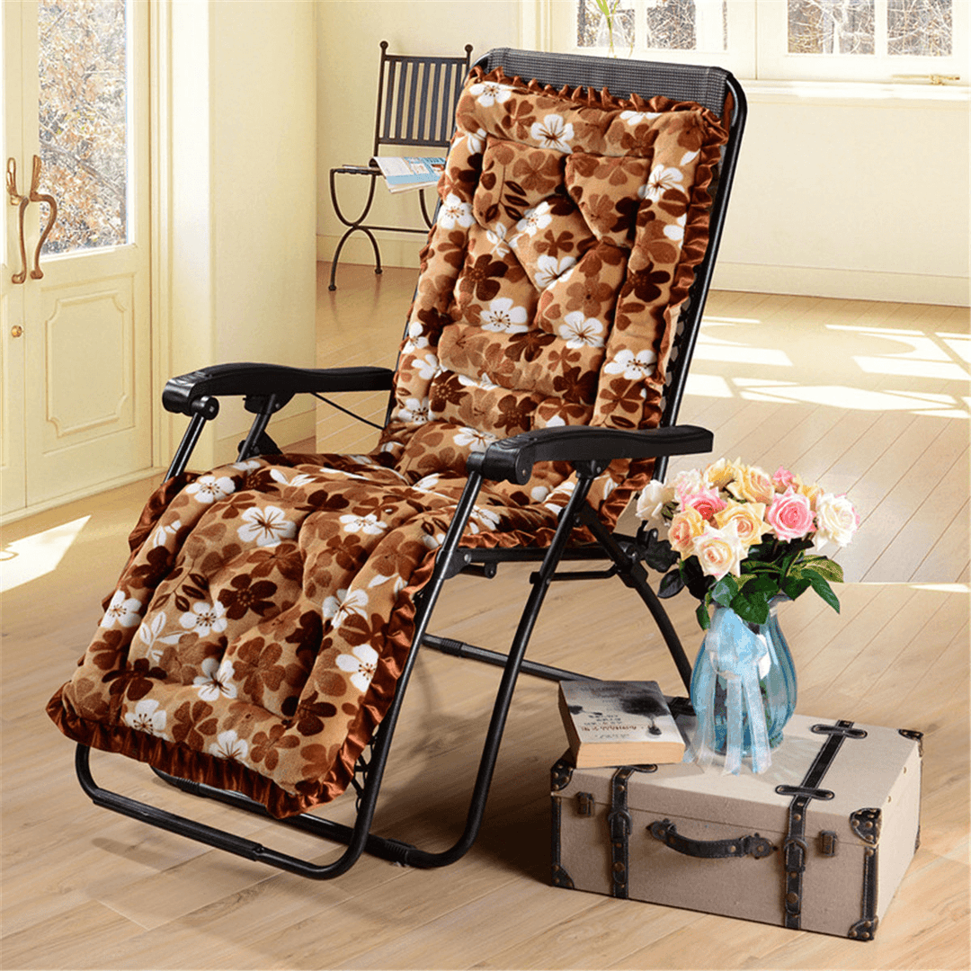 Lounge Thicken Relax Rocking Chair Cushion Washable Soft High Back Mat Comfortable Printed Seat Pad for Recliner