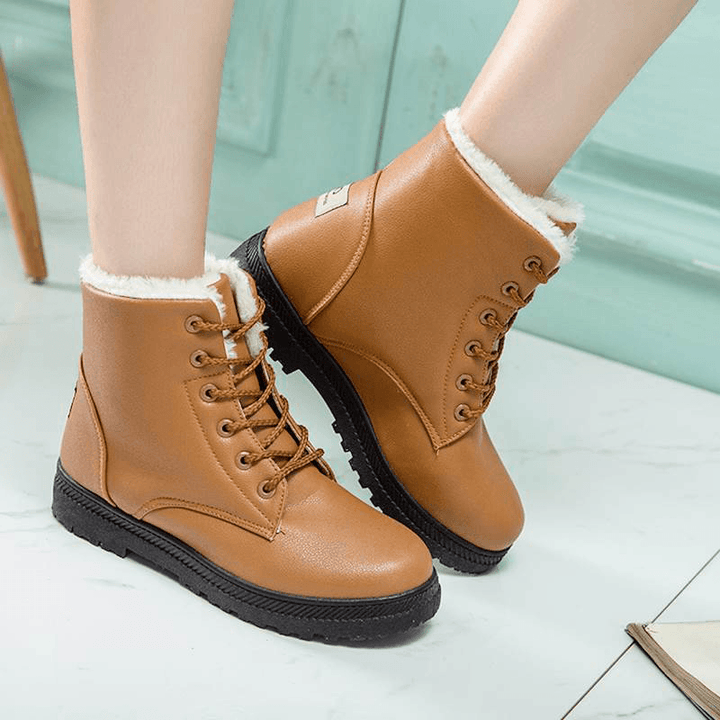 Women Casual Comfy Keep Warm Fur Lining Snow Boots