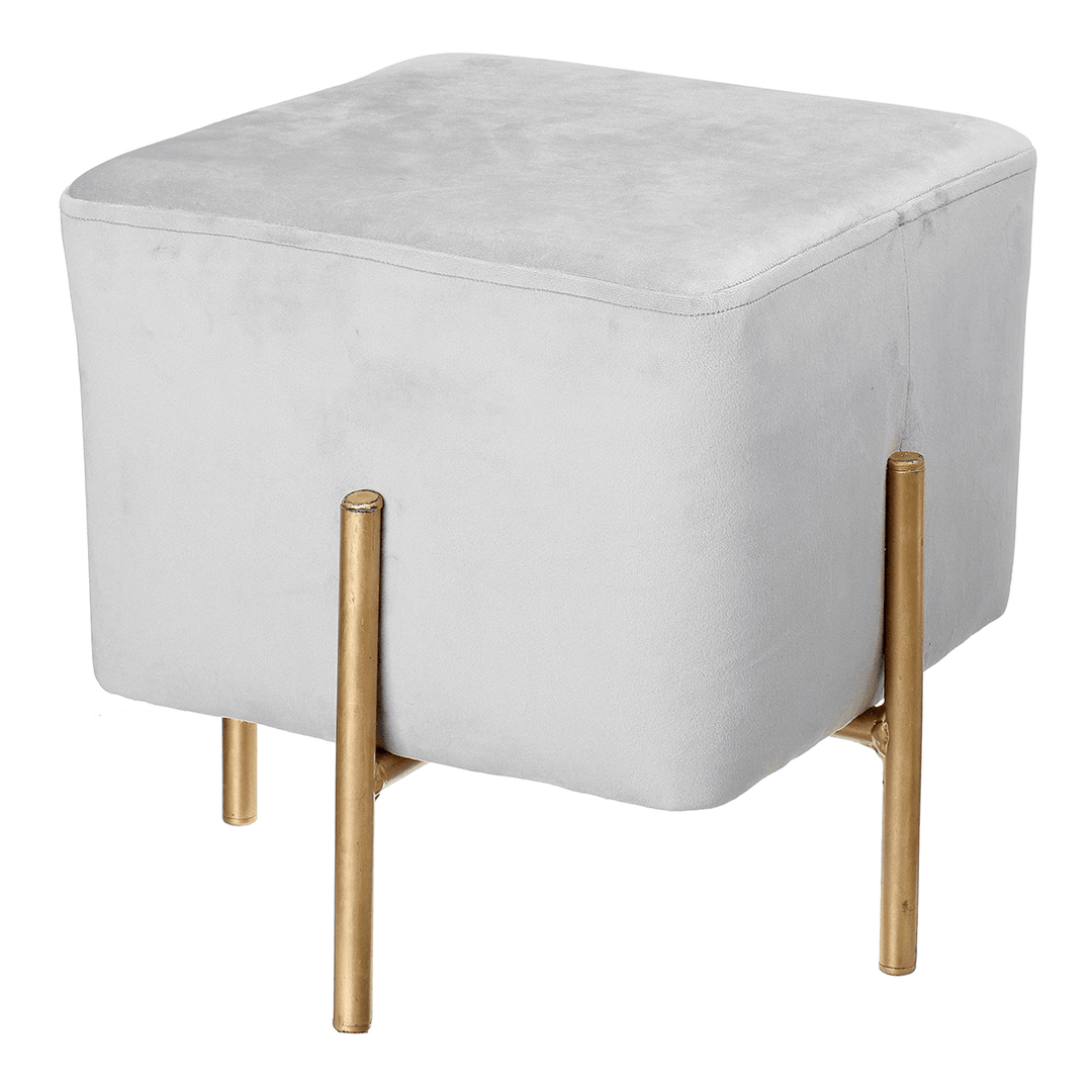 Velvet Cubic Stool Fabric Shoe Bench Seat Stool Modern Chair Ottomans Sofa Footstool Home Doorway Clothing Store Furniture Decoration