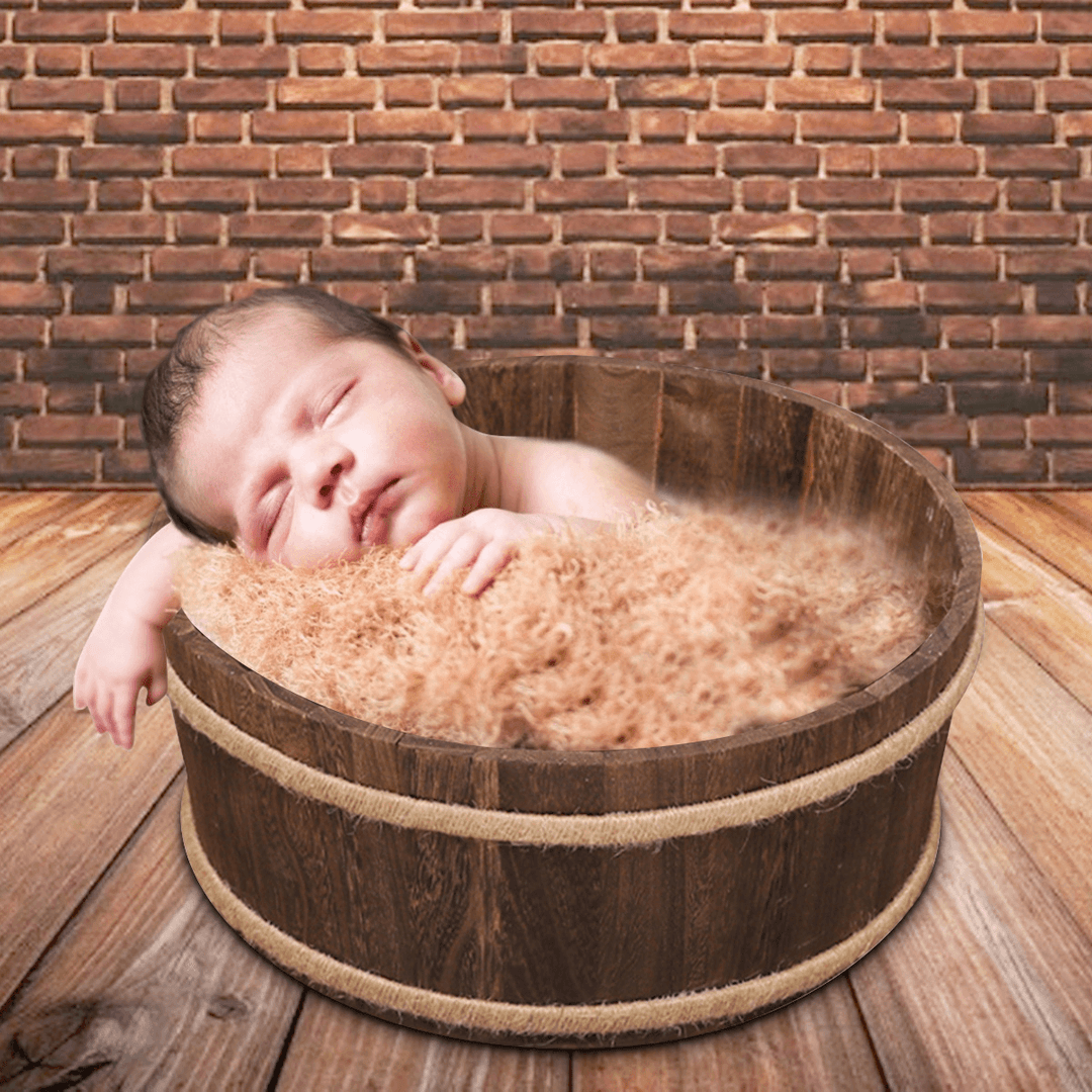 Newborn Wooden Photography Props round Basket Posing Studio Baby Photography Prop Posting Accesoriess