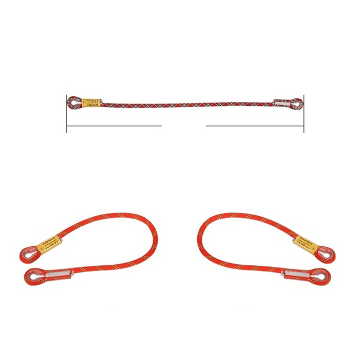 Outdoor Camping Hiking Safety Rope Rock Climbing Rope Sling Loop Rope Life Rope-Orange 60/100/120/150/200Cm