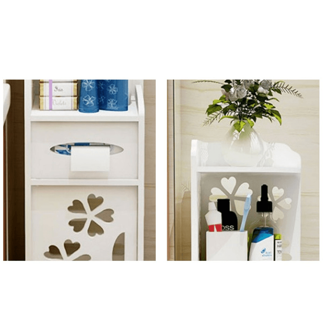 Bathroom Storage Cabinet Floor Standing Washbasin Shower Corner Shelf Waterproof