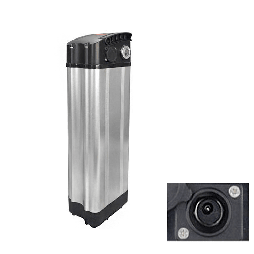 E-Bike Battery Case Aluminum Alloy DC Charging Port Battery Holder Case E-Bike Accessories without Battery