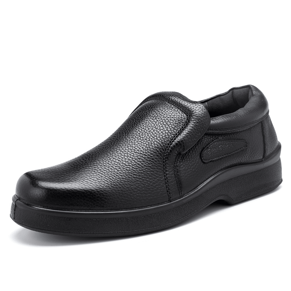 Men Casual Soft Genuine Leather Slip on Oxfords