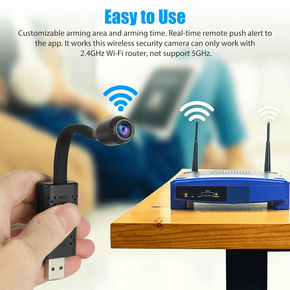 Xiaovv 1080P WIFI AP USB Mini IP Camera 140¬∞ Wide Range AI Human Body Detection V380 Pro 128G SD Card Cloud Storage CCTV for Home Secure Surveillance Camera