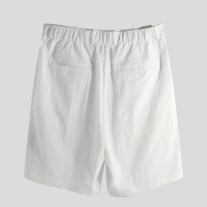 Charmkpr Men Cotton Seersucker Relaxed Chino Shorts