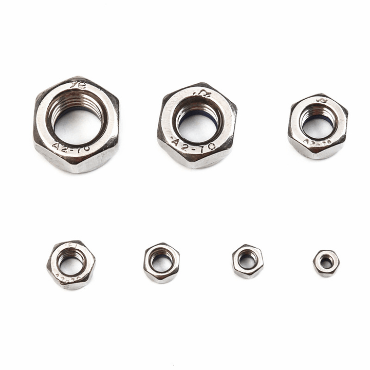 Suleve MXSN6 180Pcs Stainless Steel Metric Hex Nuts Self-Locking Nylon Insert Lock Nuts Assortment Kit M3-M12