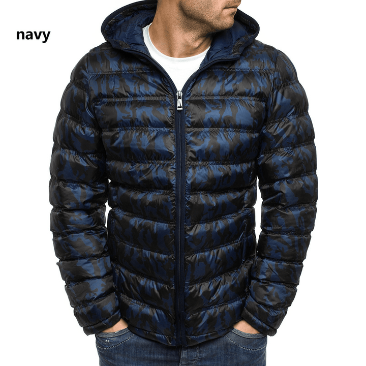 New Dark Dark Pattern Fashion Men'S Hooded Cotton Clothing