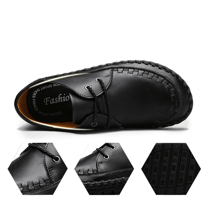 Lace up Leather Outdoor Oxfords Soft Sole Business Formal Shoes