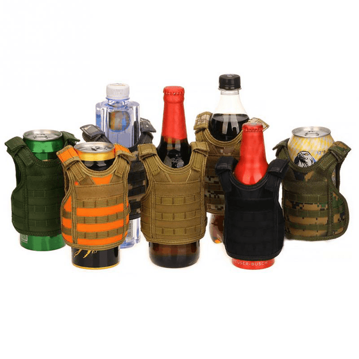 1Pcs Tactical Bottle Cover Mini Molle Vest Drink Bottle Protector Holster for Outdoor Sports