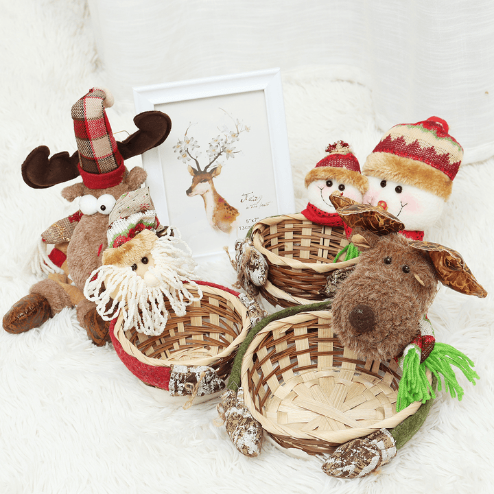 Christmas Decoration Candy Basket Desktop Ornaments Children Candy Basket Decoration Candy Box