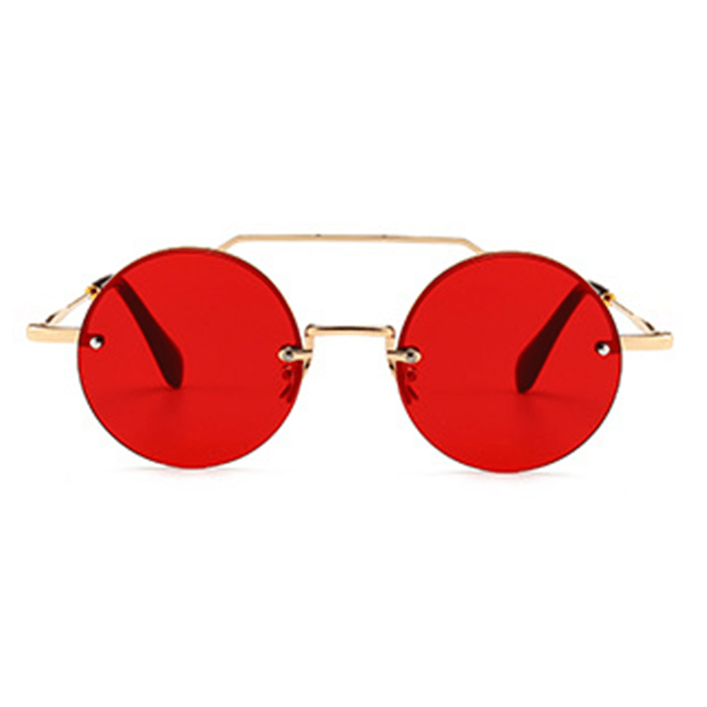 Men Women Outdoor Casual Narrow Frame Modern Retro round Sunglasses