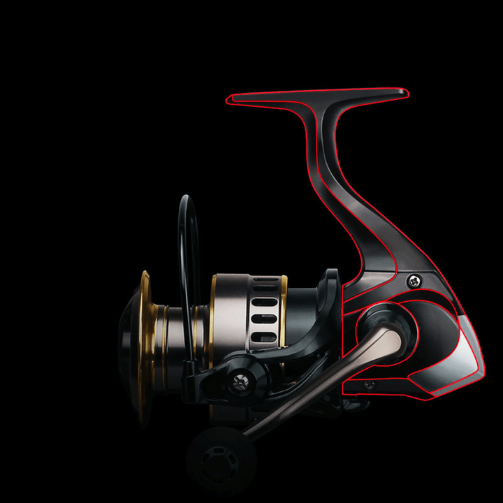 5.2:1 12BB HE1000-7000 Fishing Reel Drag 10Kg Metal Spinning Reel Lightweight Super Smooth Outdoor Fishing Tools