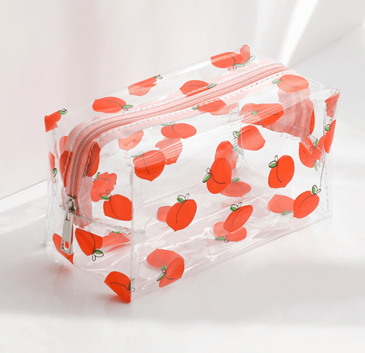 Japanese Cute Transparent Cosmetic Bag Large Capacity Portable New Super Fire Wash Storage Bag Korea Ins Wind