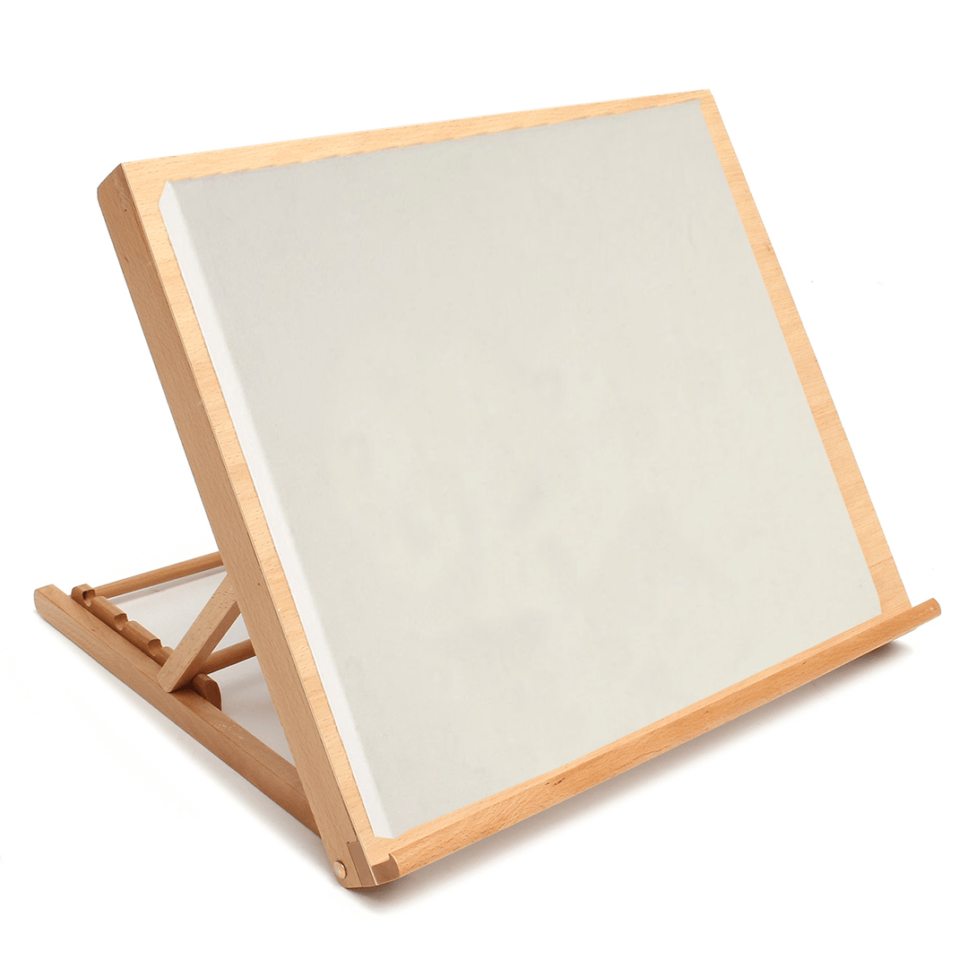 Adjustable Beech Wood Drawing Storage Board Fold Flat Sketching Crafted with Elastic Band