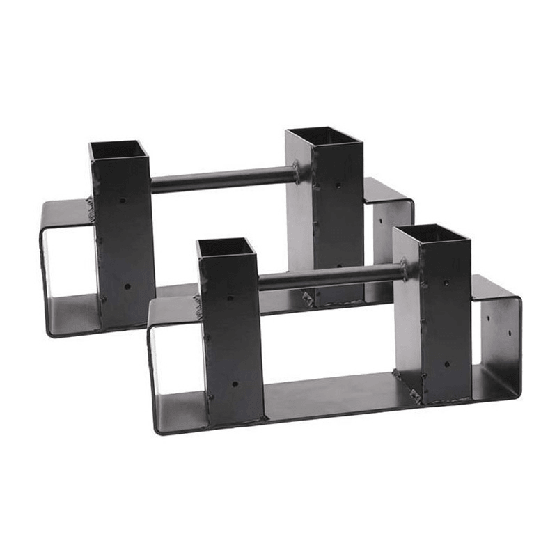 Kingso Firewood Rack Bracket with Screws Heavy Duty Firewood Holder Adjustable Length Log Wood Rack Fireplace Wood Storage Holder