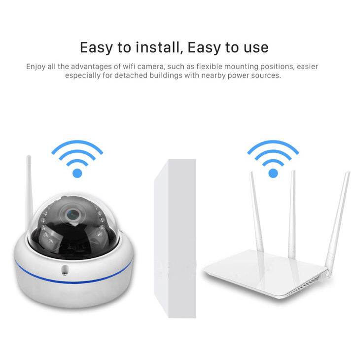 BESDER 6003MW-HX201 Vandal-Proof 1080P HD IP Camera Wifi AP Hotspot ONVIF P2P Moving Detection Alert Dome Security Baby Monitors