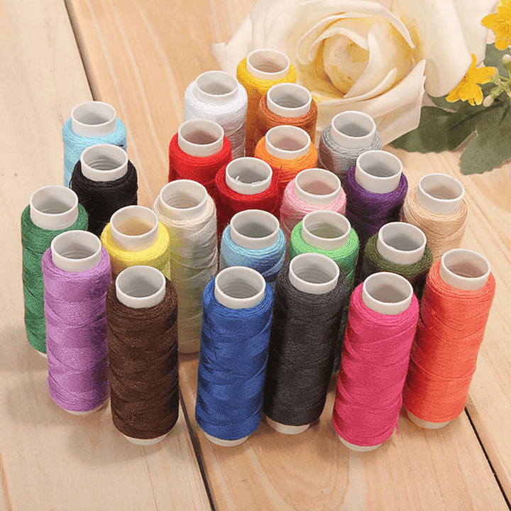 24 Color Cotton Sewing Thread Spools Sewing Machine Accessories