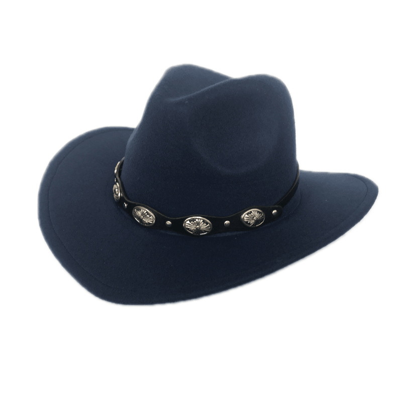 Punk Style Cowboy Hats and Felt for Men and Women