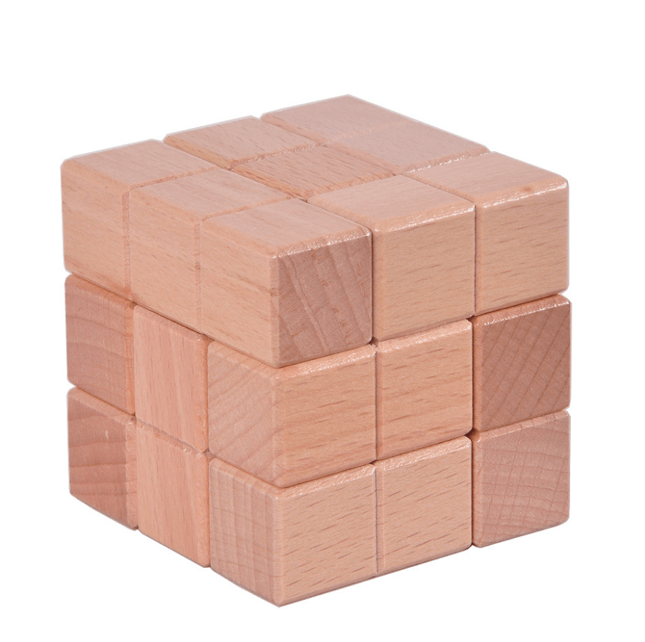 Beech Soma 7 Pieces Boxed Luban Cube