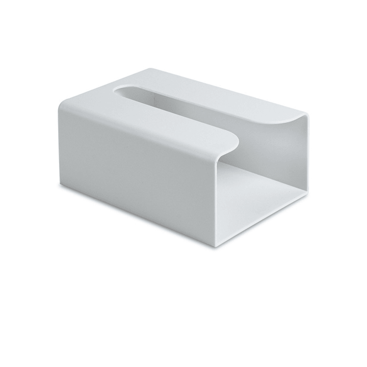 Japanese Style Portable Traceless Toilet Paper Holder Household Tissue Box Plastic Toilet Towel Holder-White - MRSLM