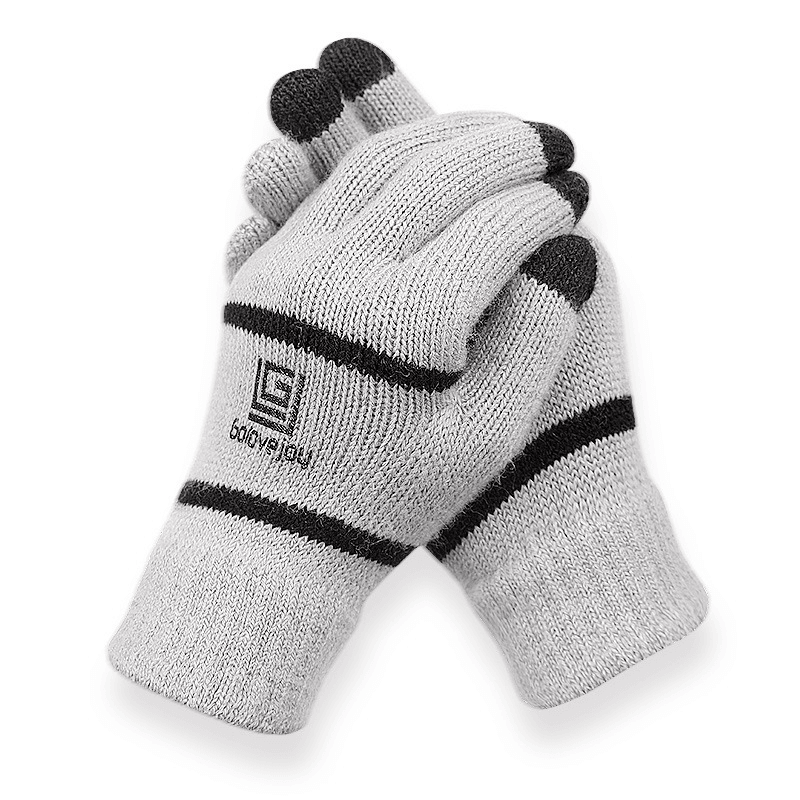 Unisex Winter Touch Screen Outdoor Riding Knit Warm Thickened Gloves