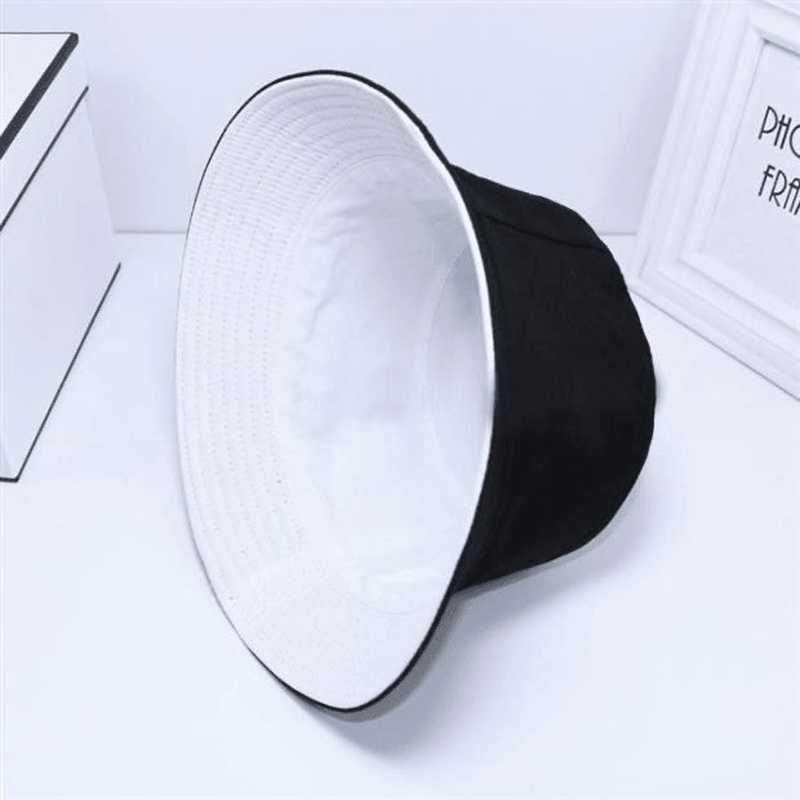 Hip-Hop Double-Sided Fisherman Hat Embroidered Summer Sun Hat Fisherman Hat Korean Trend Couple Fisherman Girl