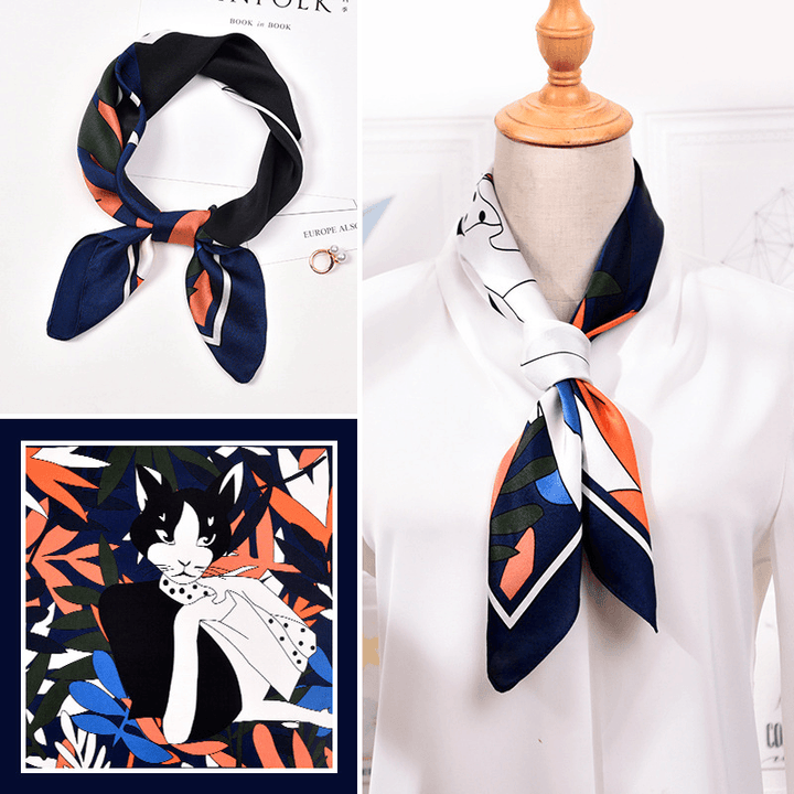 New Spring Silk Scarf Small Square Scarf Hangzhou Silk Thin Scarf