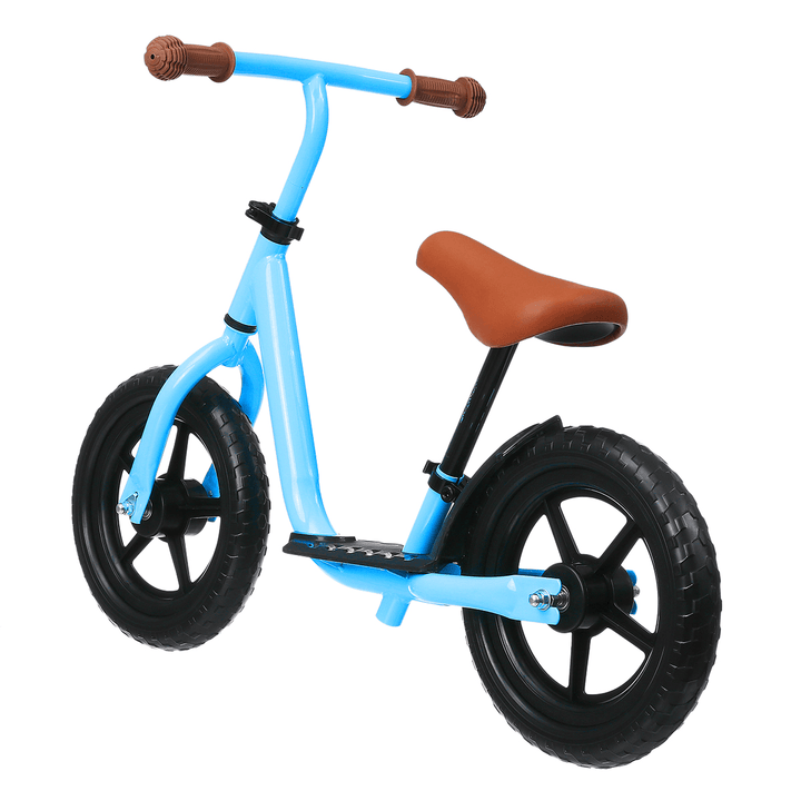 12'' Aluminum Balance Bike Adjustable Seat Handlebar Walking Learning Scooter with Footrest Children Gift