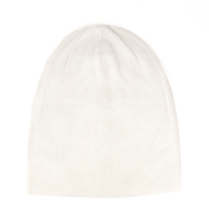 Men and Women All-Match Pure Color Broken Point Plain Acrylic Knitted Hat