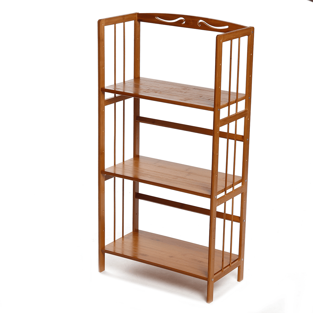 3 Layers 50/70Cm Wood Holder Bookshelf Space Saving Floor Bookcase for Creative Modern Small Home Decoration