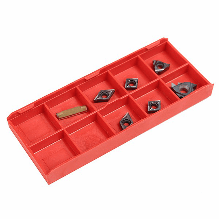 7Pcs 12Mm Shank Lathe Turning Tool Holder Boring Bar with 7Pcs Carbide Insert and Wrench